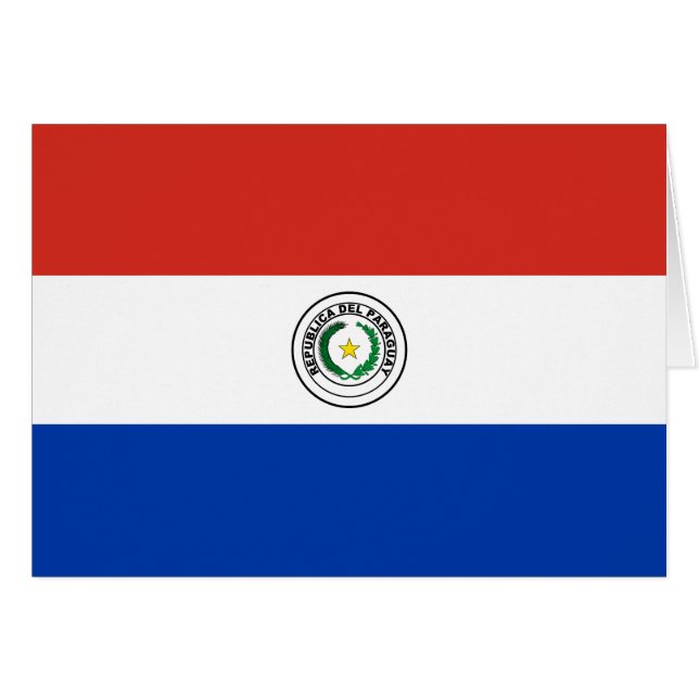 Cartão Bandeira do Paraguai (Frente Horizontal)