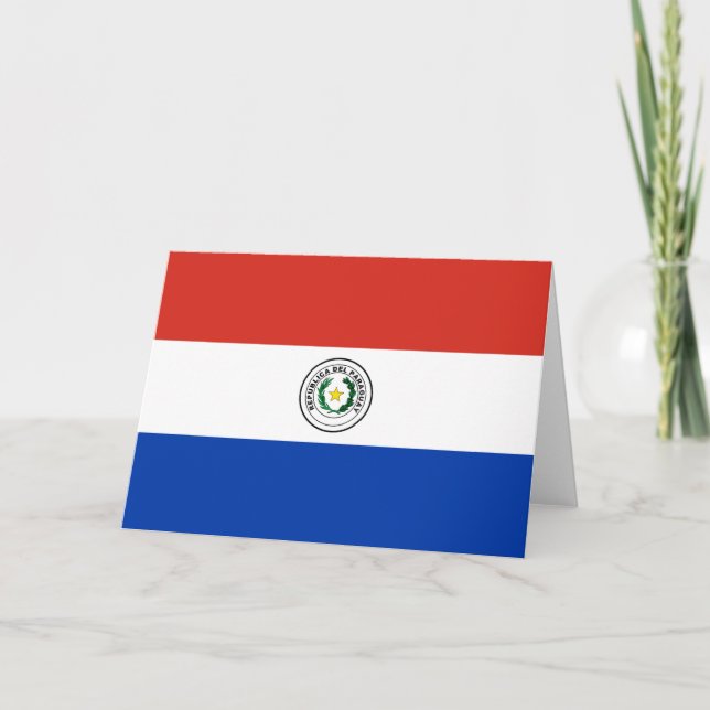 Cartão Bandeira do Paraguai (Frente)