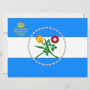 Cartão Bandeira do Queens (Borough of Nova Iorque)