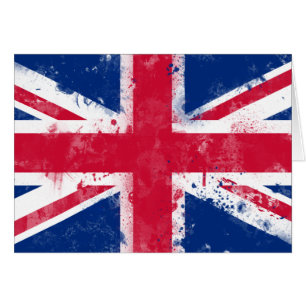 Cartão Bandeira do Reino Unido ou do Jack da União