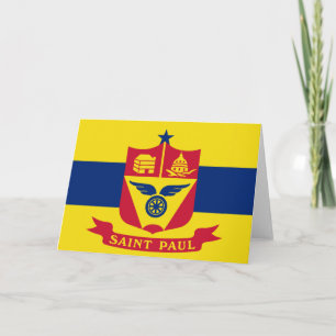 Cartão Bandeira do Santo Paul (Minnesota)