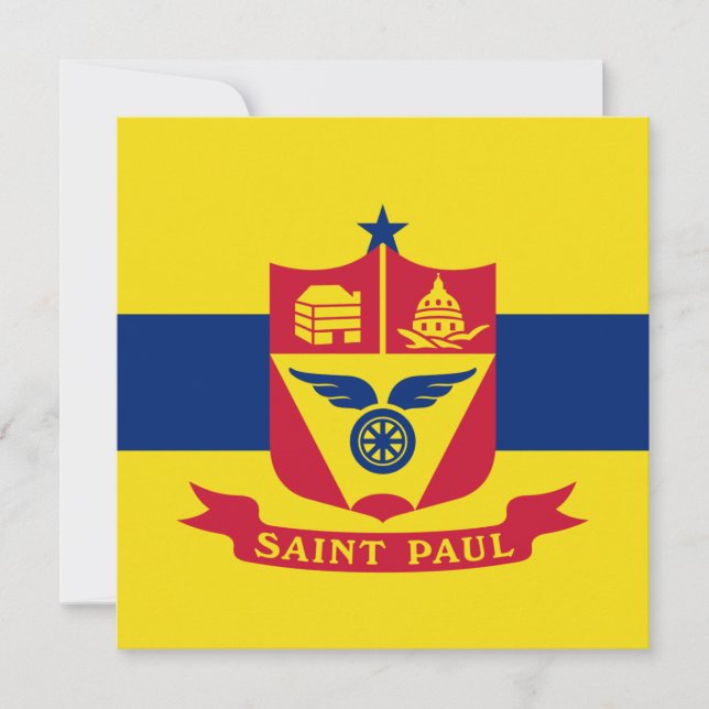 Cartão Bandeira do Santo Paul (Minnesota) (Frente)