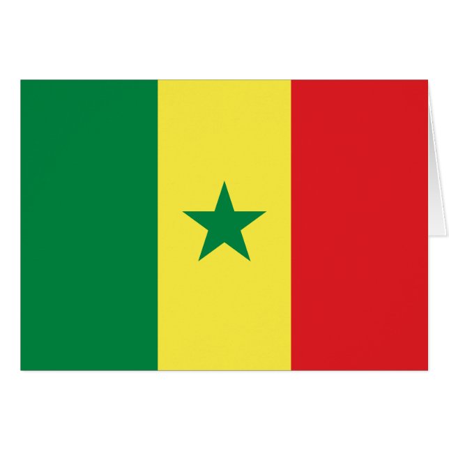 Cartão Bandeira do Senegal (Frente Horizontal)