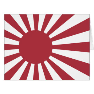 Cartão Bandeira do Sol Nascente Imperial Japonês, Edo a S