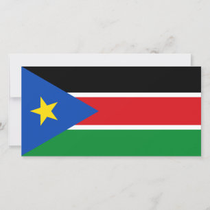 Cartão Bandeira do Sudão do Sul (África)