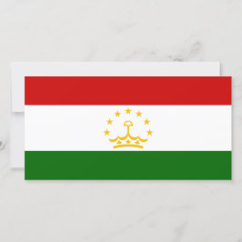 Cartão Bandeira do Tajiquistão (Tajiquistão) (República d