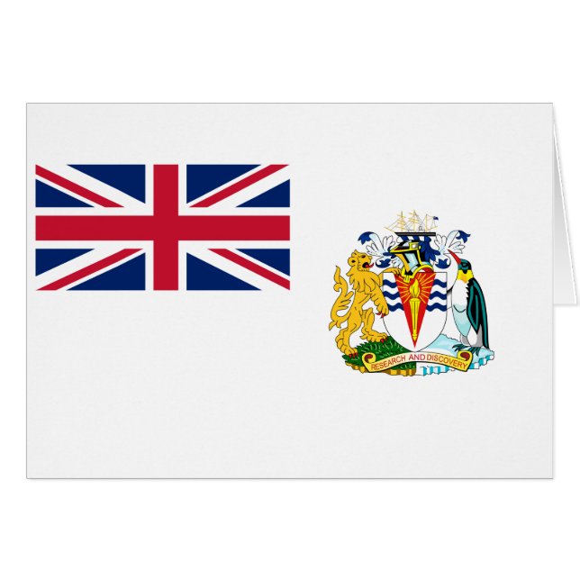 Cartão Bandeira do Território Antártico Britânico (Frente Horizontal)