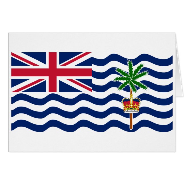 Cartão Bandeira do Território Britânico do Oceano Índico (Frente Horizontal)
