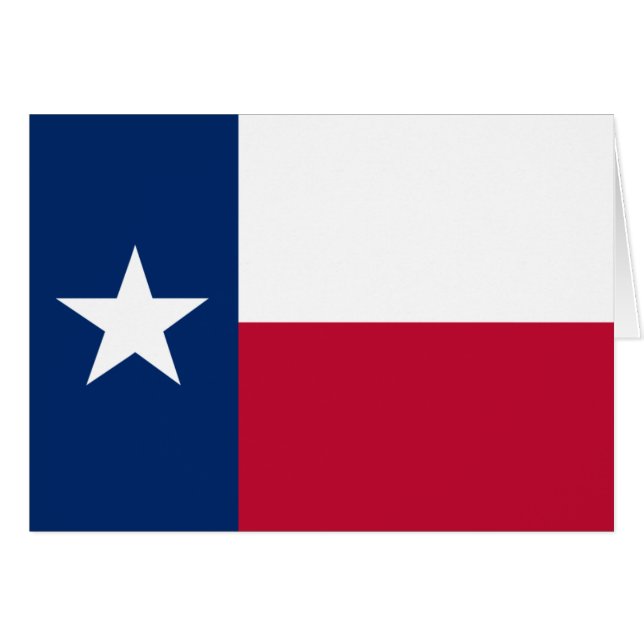 Cartão Bandeira do Texas (Frente Horizontal)