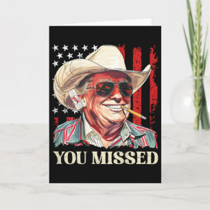 Cartão Bandeira do Trump Cowboy Ocidental Você Perdeu Tru
