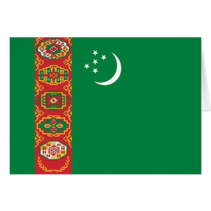 Cartão Bandeira do Turcomenistão