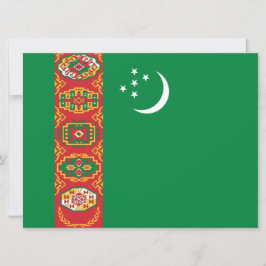 Cartão Bandeira do Turcomenistão (Turcomenistão)