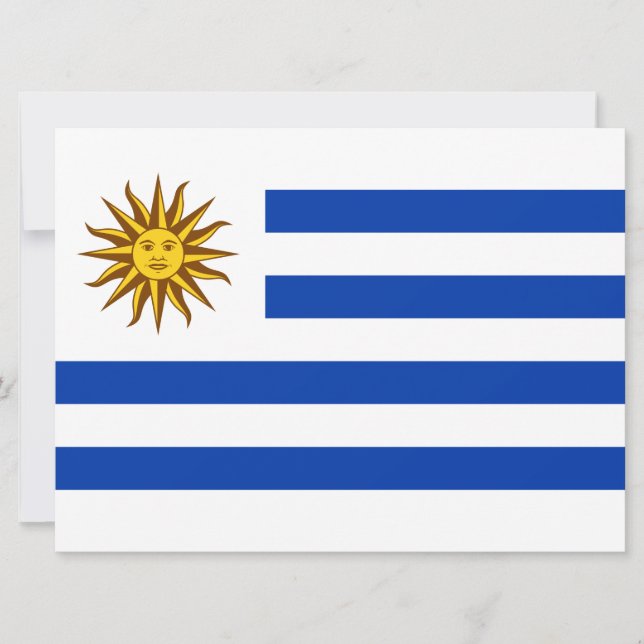 Cartão Bandeira do Uruguai (Frente)