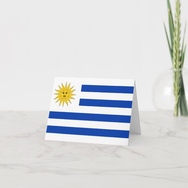 Cartão Bandeira do Uruguai (Uruguai) (Frente)