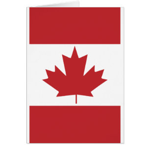 Cartão Bandeira do vertical de Canadá