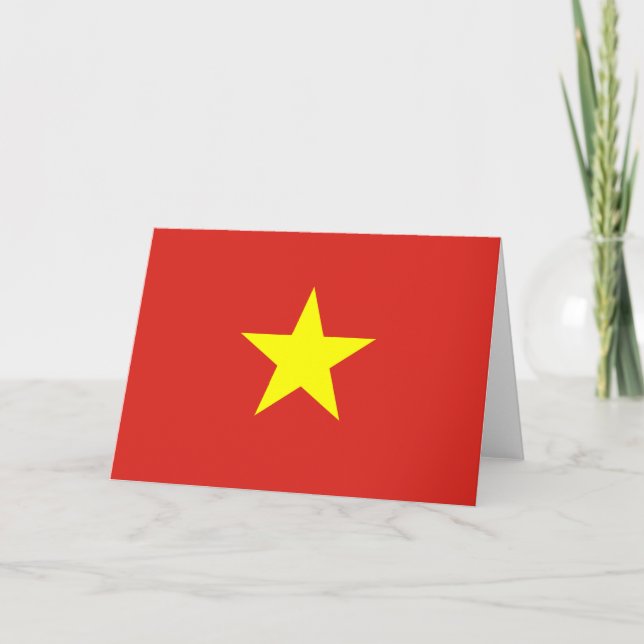 Cartão Bandeira do Vietname (Frente)