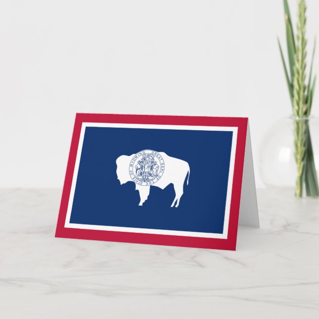 Cartão Bandeira do Wyoming (Frente)
