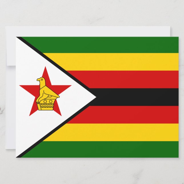 Cartão Bandeira do Zimbabué (Frente)