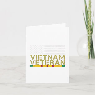 Cartão Bandeira dos Estados Unidos, Veterano do Vietnã - 