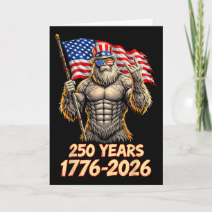 Cartão Bandeira dos EUA de 250º Aniversário 250 Anos 1776
