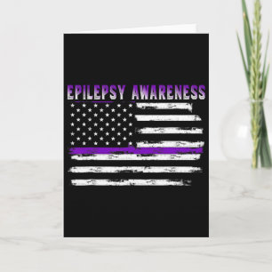 Cartão Bandeira dos EUA de Conscientização sobre Epilepsi