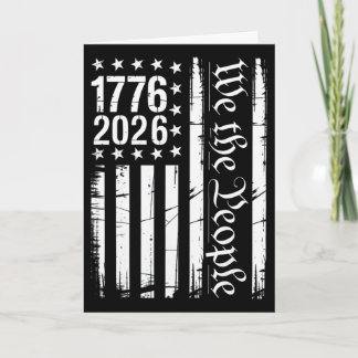 Cartão Bandeira dos EUA História Patriótica 1776 2026 250