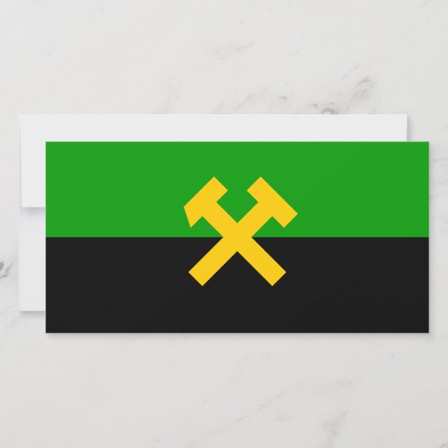 Cartão Bandeira dos Mineiros e dos Trabalhadores das Mina (Frente)