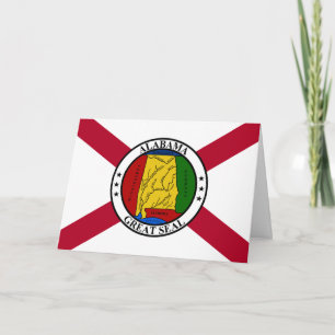 Cartão Bandeira e Selo de Alabamian, Bandeira do Alabama