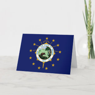 Cartão Bandeira e Selo de Hoosier, Bandeira de Indiana