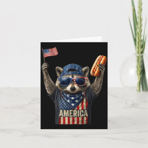 Cartão Bandeira engraçada retrô de americanos amantes de