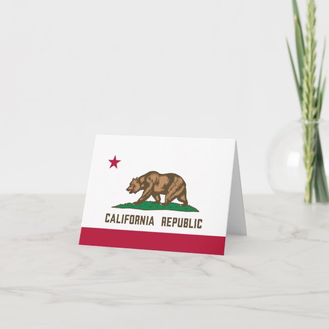 Cartão Bandeira estadual da Califórnia (Frente)