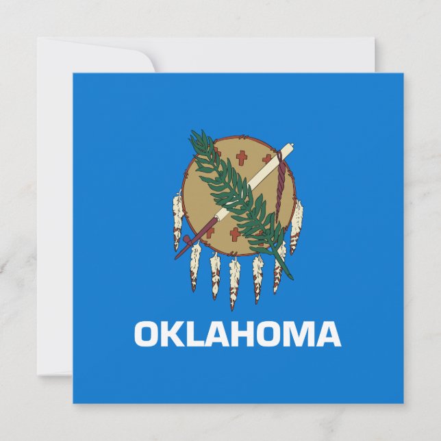 Cartão Bandeira Estadual de Oklahoma (Frente)