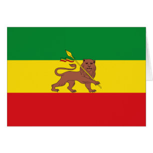 Cartão Bandeira etíope velha
