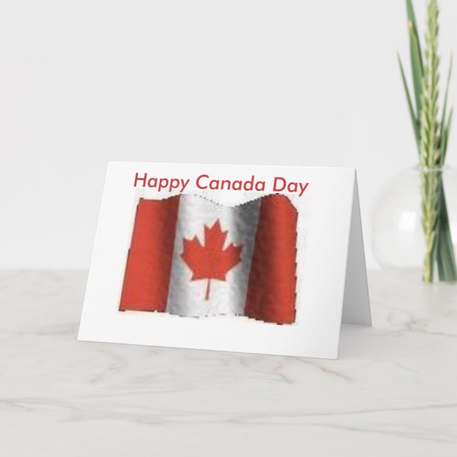 Cartão bandeira, Feliz Dia do Canadá (Frente)