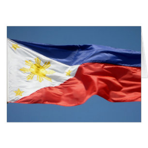 Cartão bandeira filipina azul