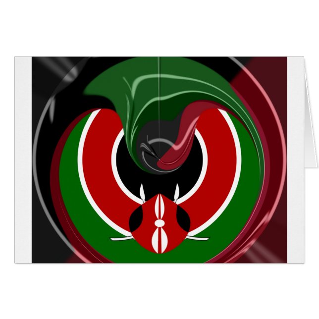 Cartão Bandeira Fluid Kenyan (Frente Horizontal)