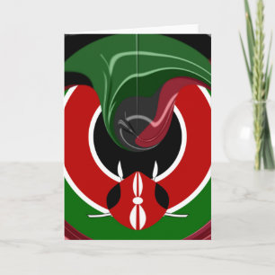 Cartão Bandeira Fluid Kenyan