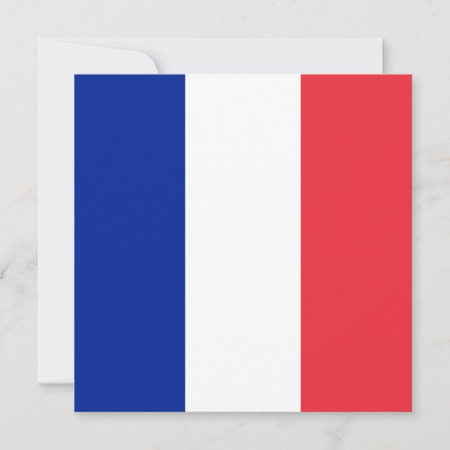 Cartão Bandeira francesa (França) (Frente)