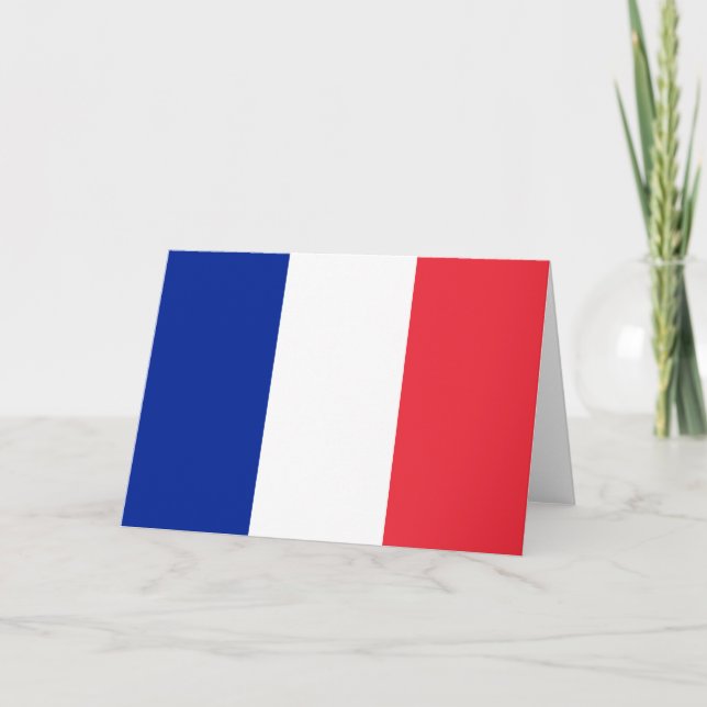 Cartão Bandeira francesa (França) (Frente)