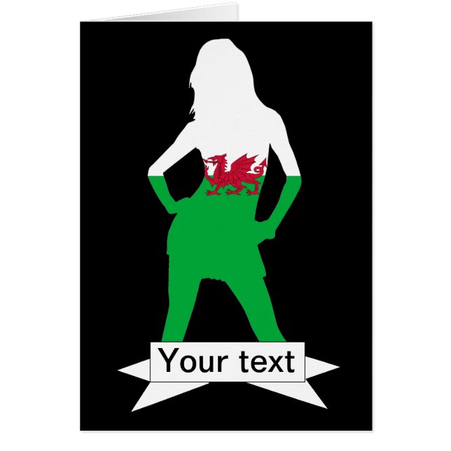 Cartão Bandeira galesa (Frente)