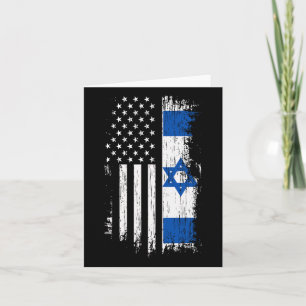 Cartão Bandeira Israelense - Camisa Orgulho Israel Usa