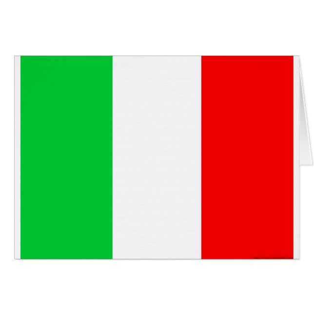 Cartão bandeira italiana - Bandeira italiana (Frente Horizontal)