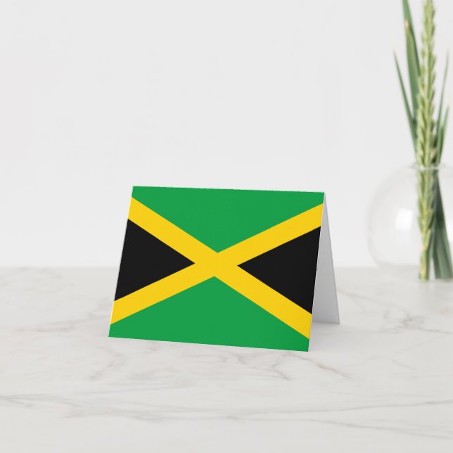 Cartão Bandeira Jamaica (jamaicana) (Frente)