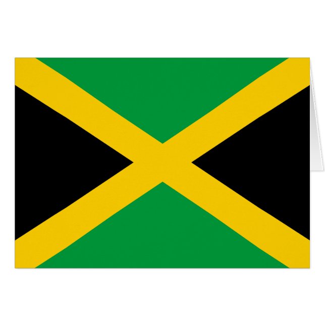 Cartão Bandeira jamaicana (Frente Horizontal)