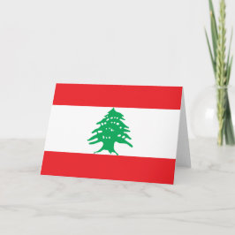 Cartão Bandeira Libanesa (Bandeira do Líbano)