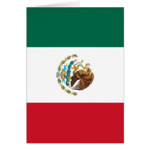 Cartão Bandeira mexicana - Bandeira do México