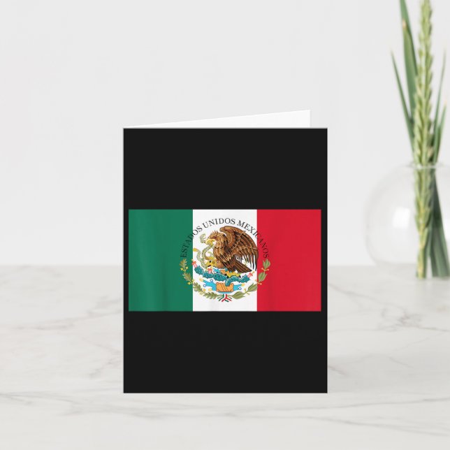 Cartão Bandeira Mexicana Da Bandeira Do México  (Frente)