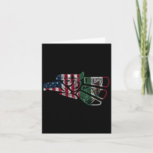 Cartão Bandeira Mexicana dos EUA Patriota Bandeira Mexica