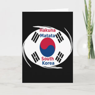 Cartão Bandeira Nacional da Coreia do Sul: Orgulho do Tae
