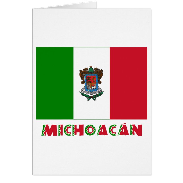 Cartão Bandeira não oficial de Michoacán (Frente)